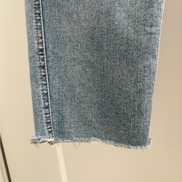 We The Free Vintage Style CRVY High Rise Raw Hem Straight Leg Jeans Size 26 - Picture 12 of 17